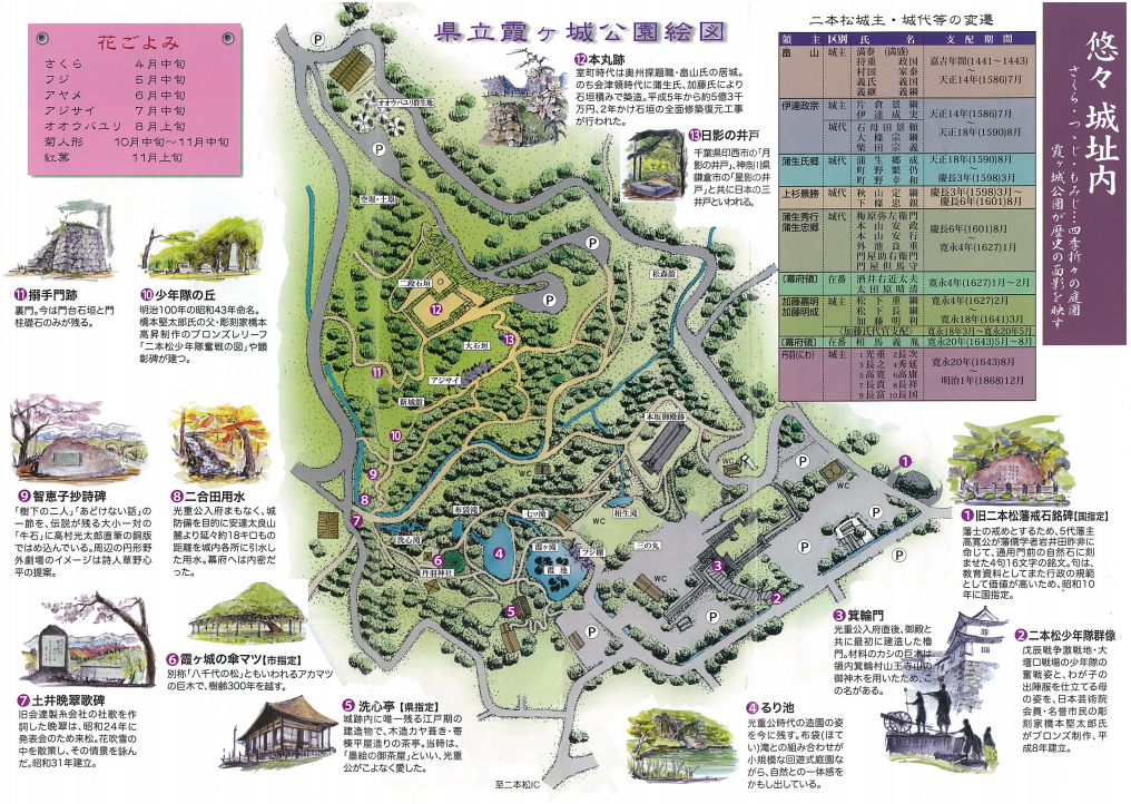 福島県『二本松城＆霞ヶ城公園』を120％楽しむ観光ガイド（アクセス・スタンプ・駐車場）を徹底紹介